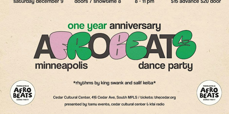 MPLS AFROBEATS DANCE PARTY – Anniversary Edition!